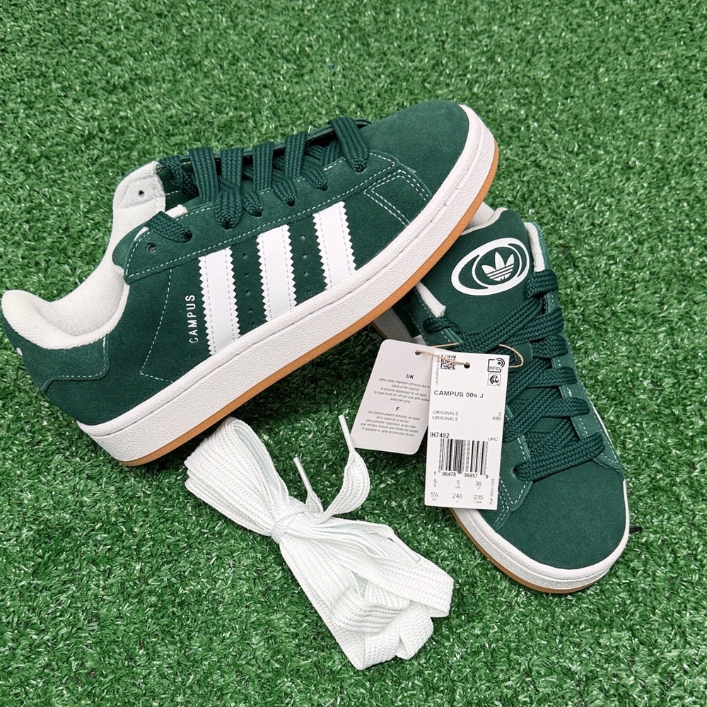 Adidas Dark Green Campus 00s J Shoes Unisex Size 5.5 New in Box